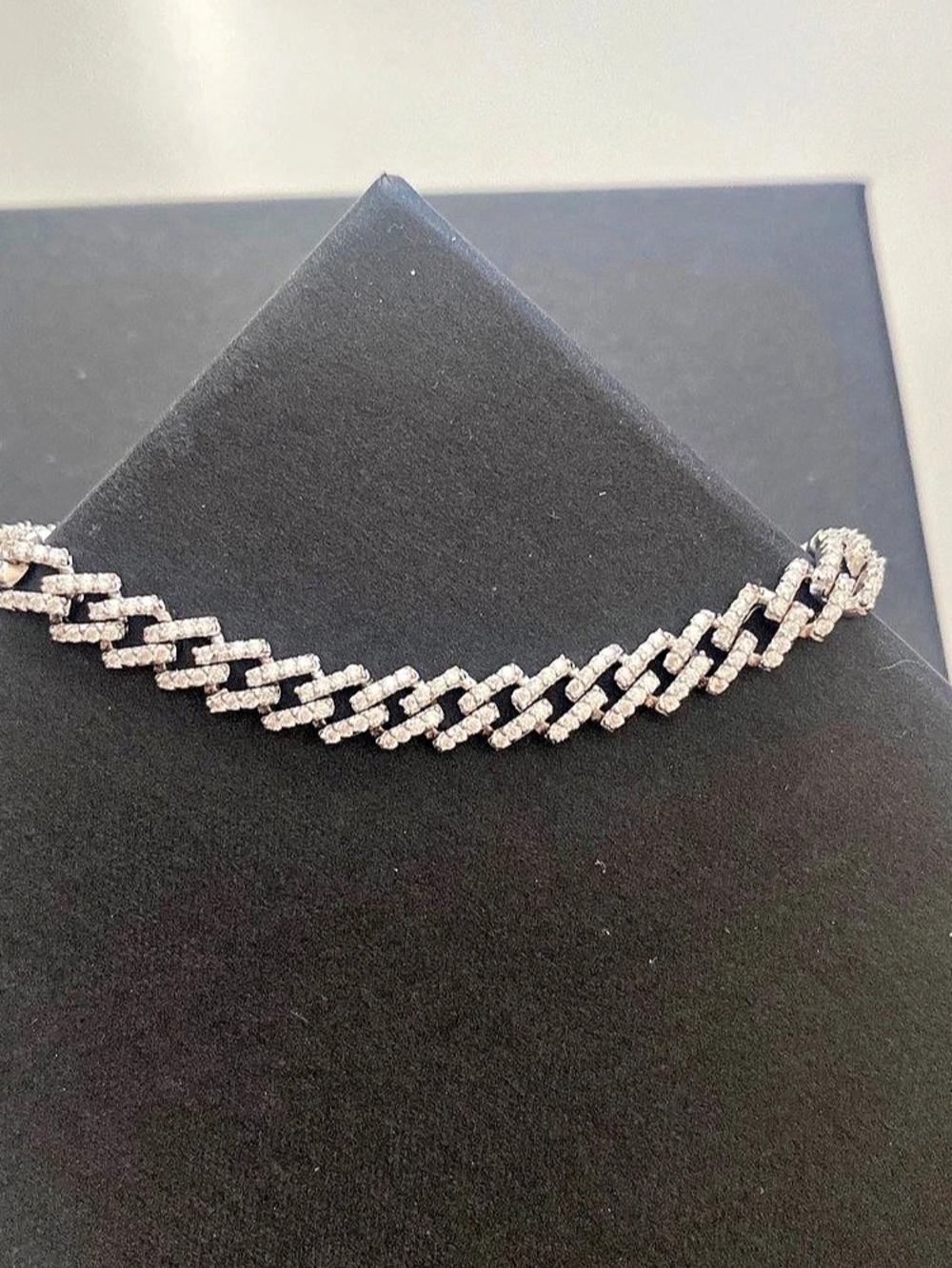Silver Moissanite Monaco Bracelet